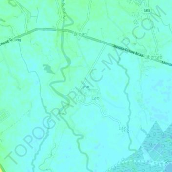 Topografische Karte Jica, Höhe, Relief