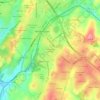 Topografische Karte Washington Heights, Höhe, Relief