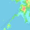 Topografische Karte Wyuna Bay, Höhe, Relief