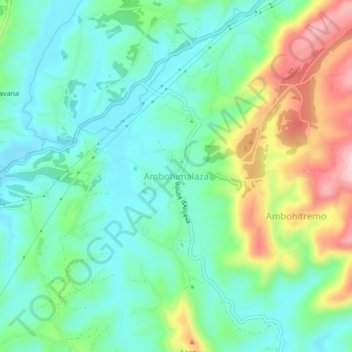 Topografische Karte Ambohimalaza, Höhe, Relief
