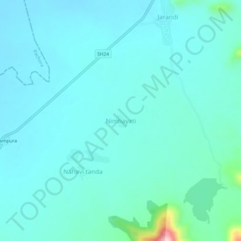 Topografische Karte Nimbayati, Höhe, Relief