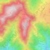 Topografische Karte Monte Podona Cima Nord, Höhe, Relief