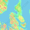 Topografische Karte Isla Dawson, Höhe, Relief