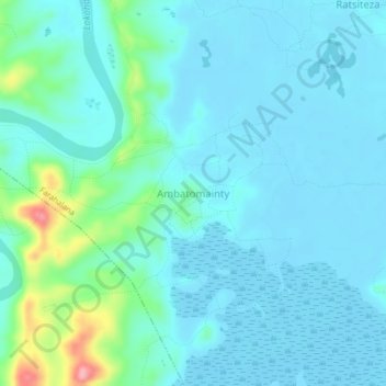 Topografische Karte Ambatomainty, Höhe, Relief