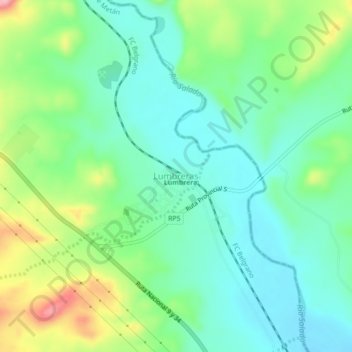 Topografische Karte Lumbreras, Höhe, Relief