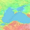 Topografische Karte Schwarzes Meer, Höhe, Relief