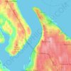 Topografische Karte Tacoma Narrows, Höhe, Relief