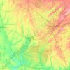 Topografische Karte Talladega National Forest, Höhe, Relief