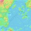 Topografische Karte 広島湾, Höhe, Relief