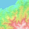 Topografische Karte Çayeli, Höhe, Relief