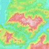 Topografische Karte Höllengebirge, Höhe, Relief