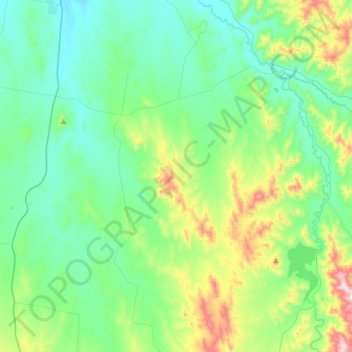 Topografische Karte Loomberah, Höhe, Relief
