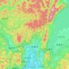Topografische Karte 京都市, Höhe, Relief