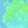 Topografische Karte Hickam Housing, Höhe, Relief