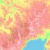 Topografische Karte Омсукчанский городской округ, Höhe, Relief