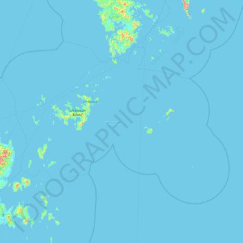 Topografische Karte Linapacan, Höhe, Relief