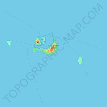 Topografische Karte Banda islands, Höhe, Relief