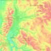 Topografische Karte Jackson Hole, Höhe, Relief