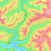 Topografische Karte Brenner, Höhe, Relief