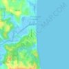 Topografische Karte Chesapeake Beach, Höhe, Relief