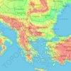 Topografische Karte Balkans, Höhe, Relief