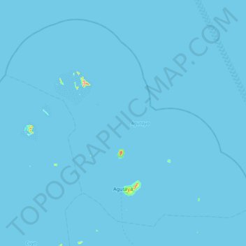 Topografische Karte Agutaya, Höhe, Relief