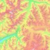 Topografische Karte Fedtschenko-Gletscher, Höhe, Relief