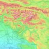 Topografische Karte Julische Alpen, Höhe, Relief