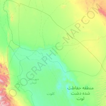 Topografische Karte دهستان تکاب, Höhe, Relief