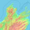 Topografische Karte Tasman, Höhe, Relief