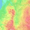 Topografische Karte Kuldīgas novads, Höhe, Relief