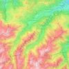 Topografische Karte Le Gave d'Azun, Höhe, Relief