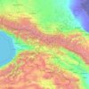 Topografische Karte Georgien, Höhe, Relief