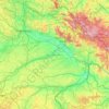 Topografische Karte Niederbayern, Höhe, Relief