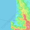 Topografische Karte Pacifica, Höhe, Relief