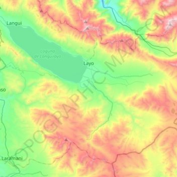 Topografische Karte Layo, Höhe, Relief