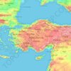 Topografische Karte Asia Minor, Höhe, Relief