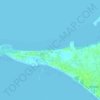 Topografische Karte Doljo Beach, Höhe, Relief