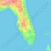 Topografische Karte Floride, Höhe, Relief