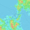 Topografische Karte Kitakyūshū, Höhe, Relief