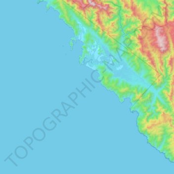Topografische Karte Jaqué, Höhe, Relief