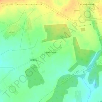 Topografische Karte Новосады, Höhe, Relief
