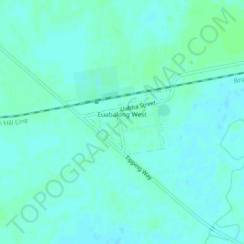 Topografische Karte Euabalong West, Höhe, Relief