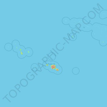Topografische Karte Society Islands, Höhe, Relief