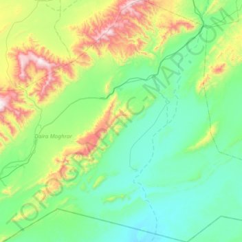 Topografische Karte Moghrar ⵎⵓⵖⴰⵔ مغرار, Höhe, Relief