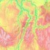 Topografische Karte Hells Canyon National Recreation Area, Höhe, Relief