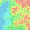 Topografische Karte Lancashire, Höhe, Relief