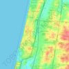 Topografische Karte Netanya, Höhe, Relief