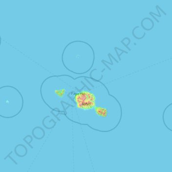 Topografische Karte Windward Islands, Höhe, Relief