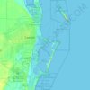Topografische Karte Parque Nacional Costa Occidental de Isla Mujeres, Punta Cancún y Punta Nizuc, Höhe, Relief